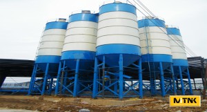 Steel Vertical 30t-150t Cement Storage Silo For Cement Powder