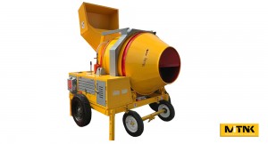 Portable JZC350/JZC500 Diesel Concrete Drum Mixer with Hydraulic Hopper