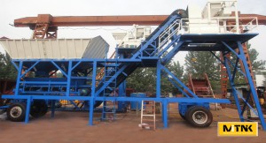 MITNIK Small Capacity YHZS25 Mobile Concrete Batching Plant Supplier