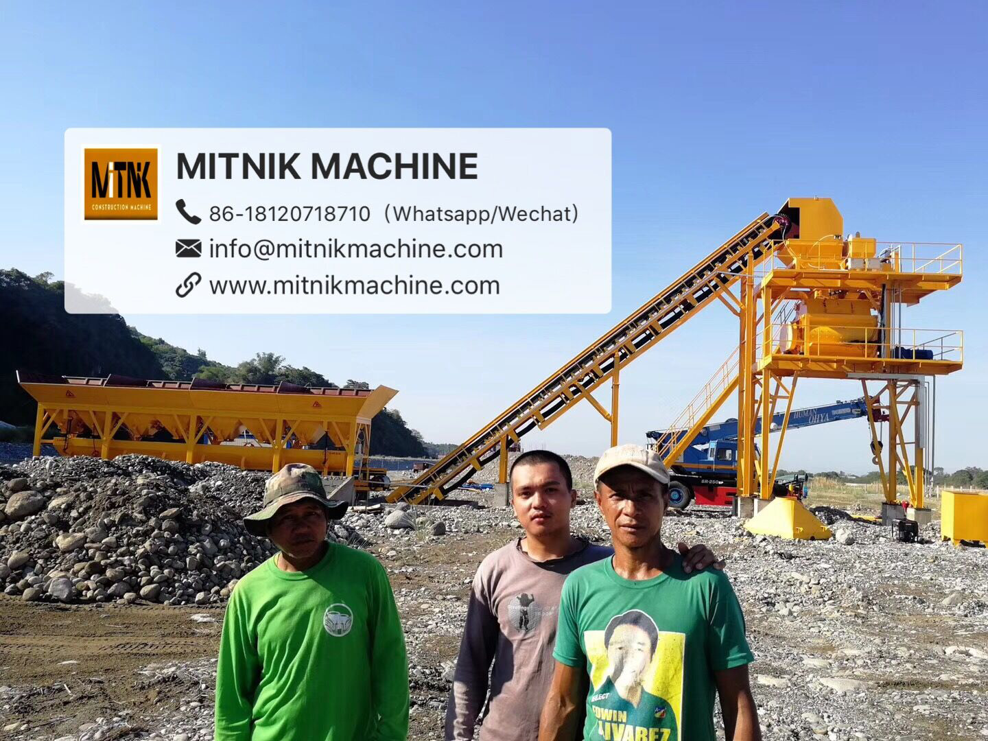 MITNIK HZS60 Concrete Batching Plant In Laos/Cambodia/ Indonesia/Myanmar / Malayasia