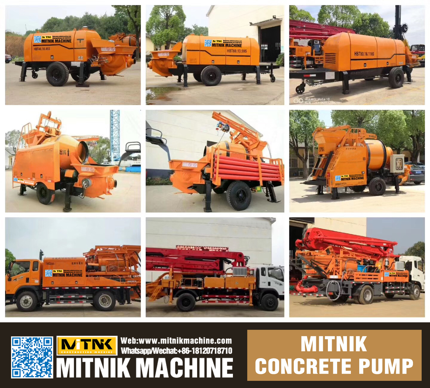 The Introduction of  MITNIK Mobile Trailer Mounted Concrete Pump Machine