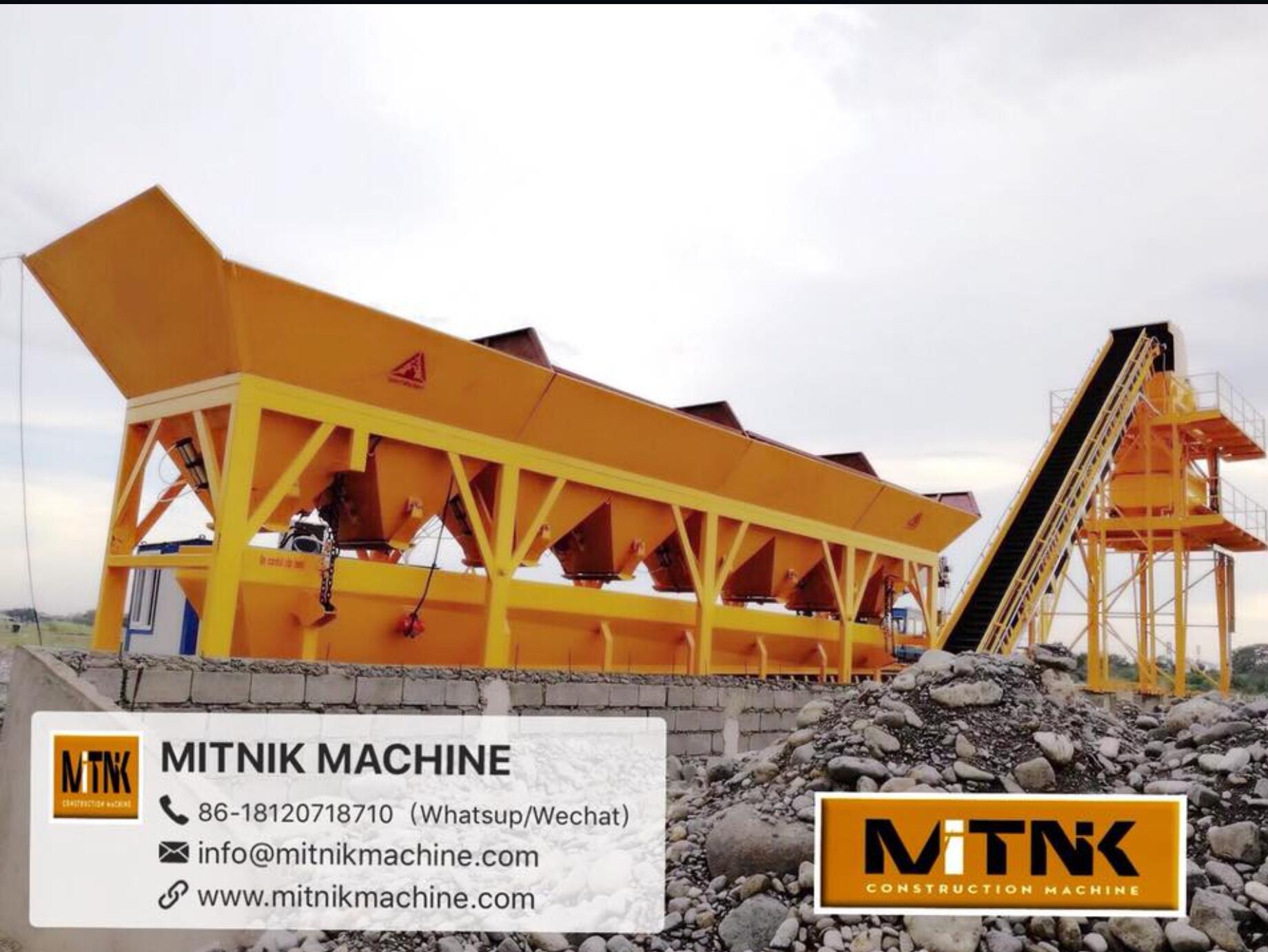 MITNIK MACHINE new HZS90 concrete batching plant to export Myanmar