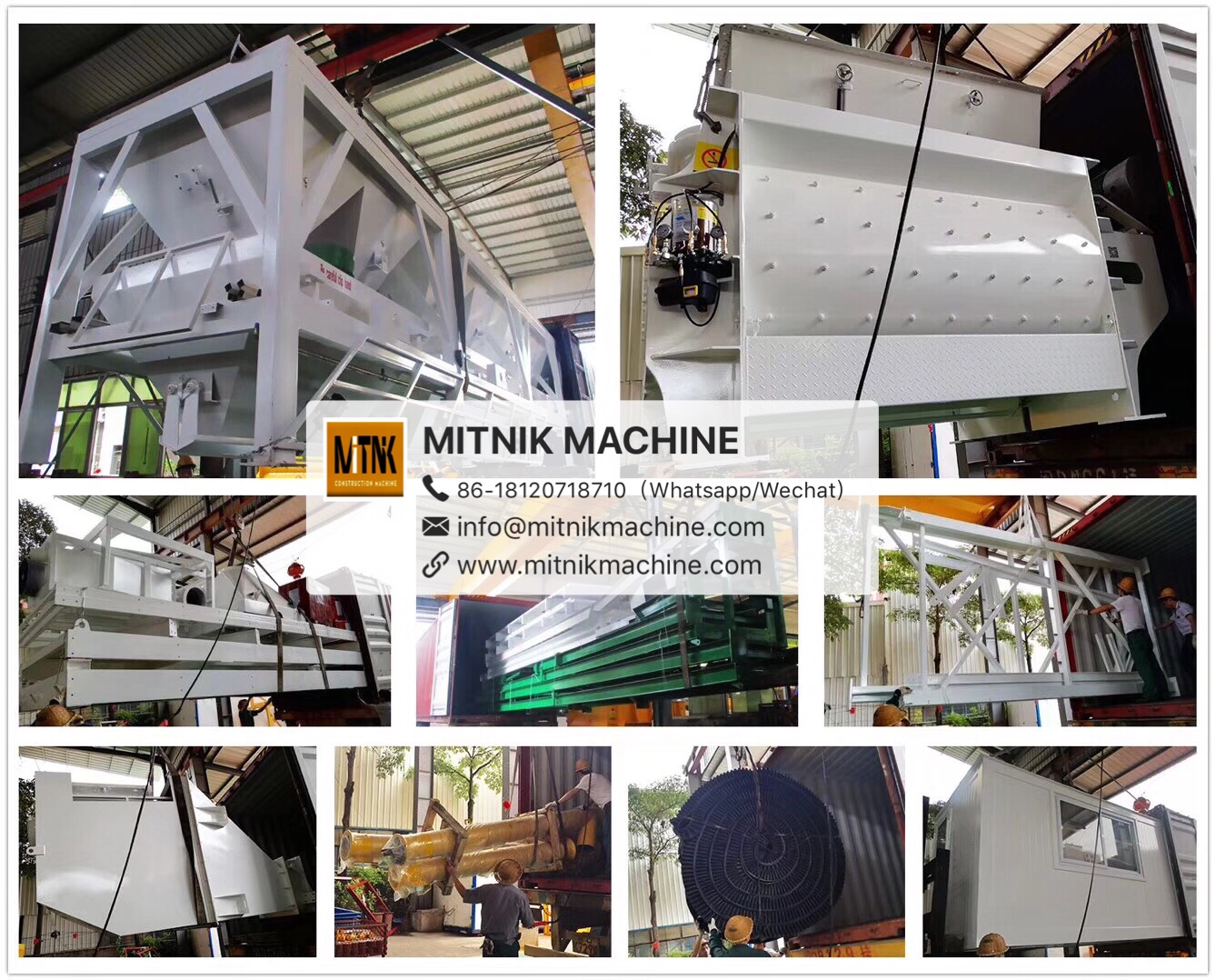 MITNIK MACHINE HZS90 Concrete Batching Plant Machine To Export Pakistan